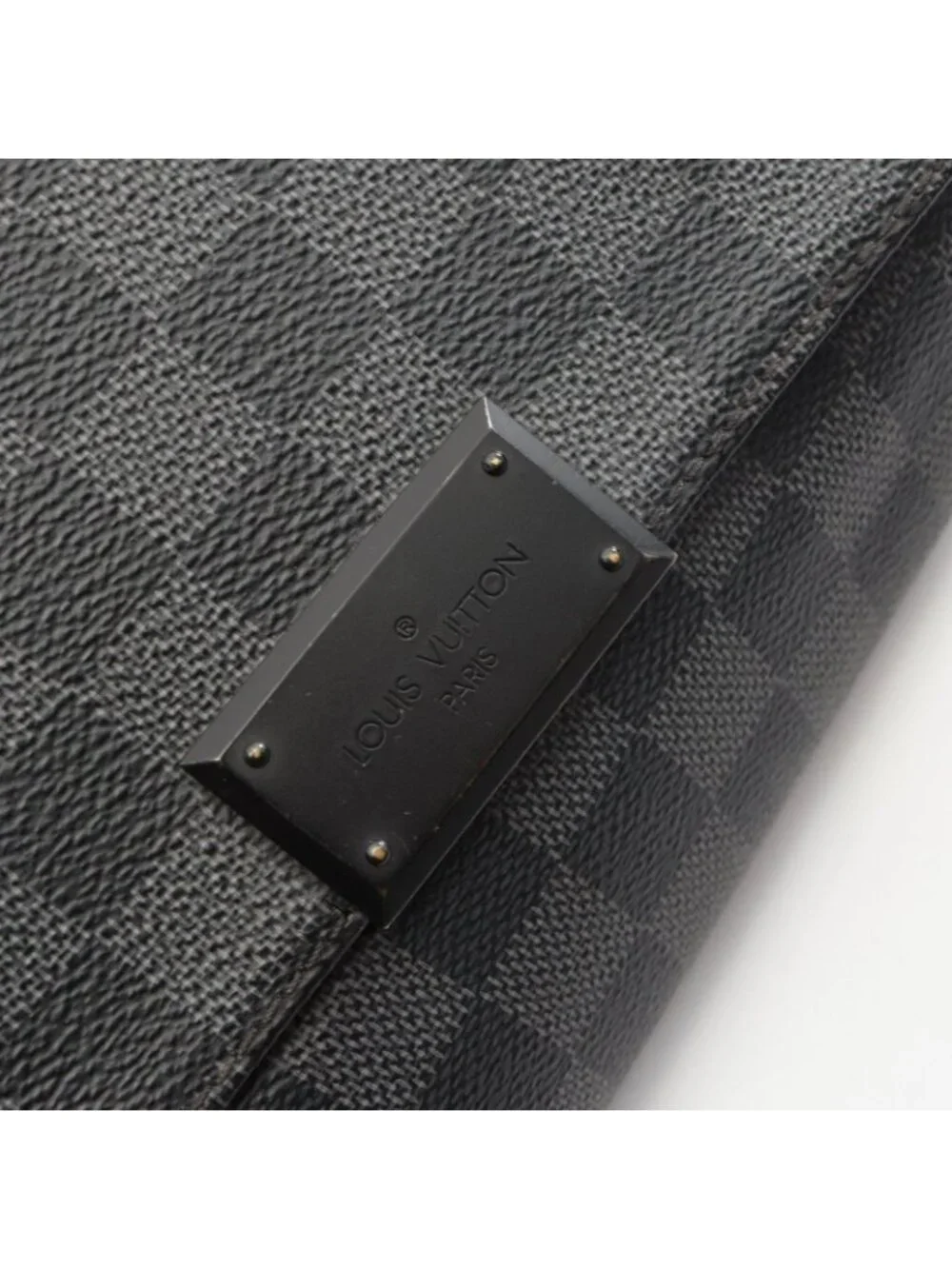 Louis Vuitton Shoulder Bag District PM Damier Graphite Canvas Leather
